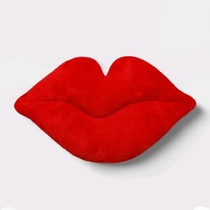 Plush Lip Shaped Toss Red - Room Essentials